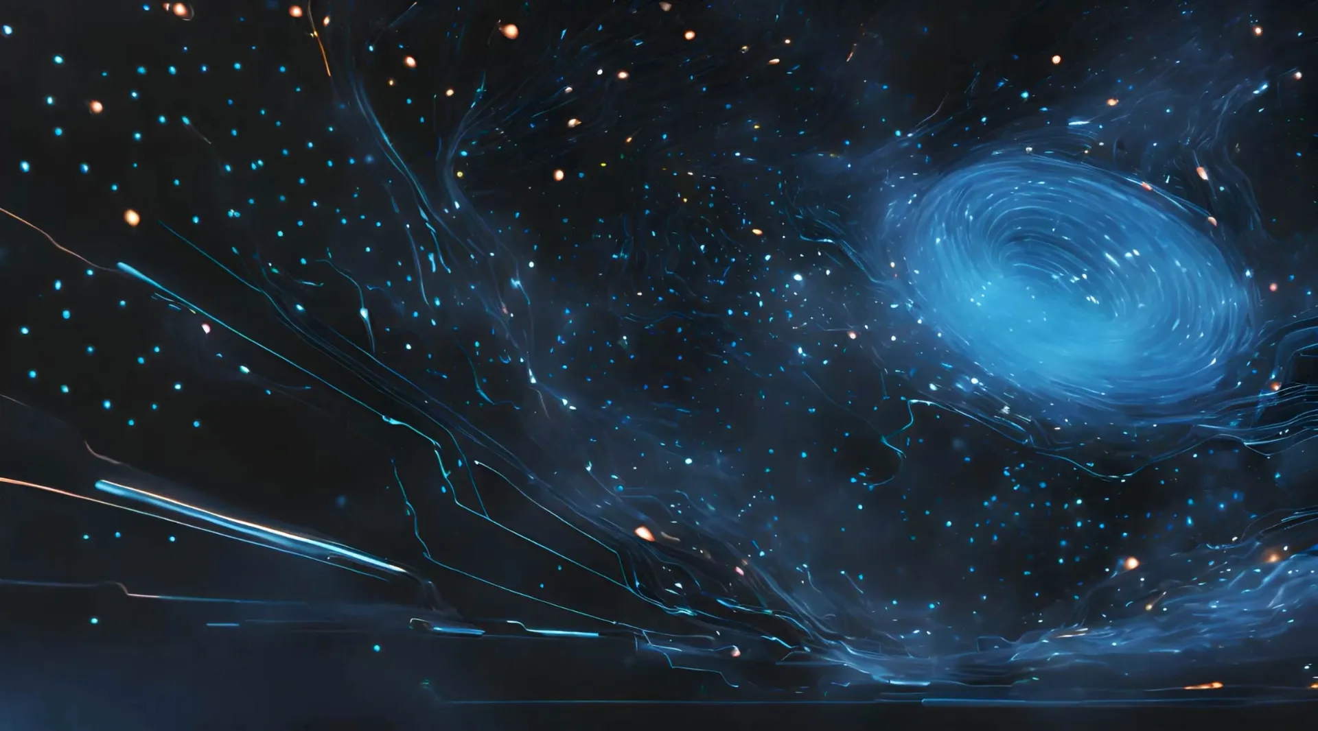 Futuristic Swirl Digital Space Motion Video